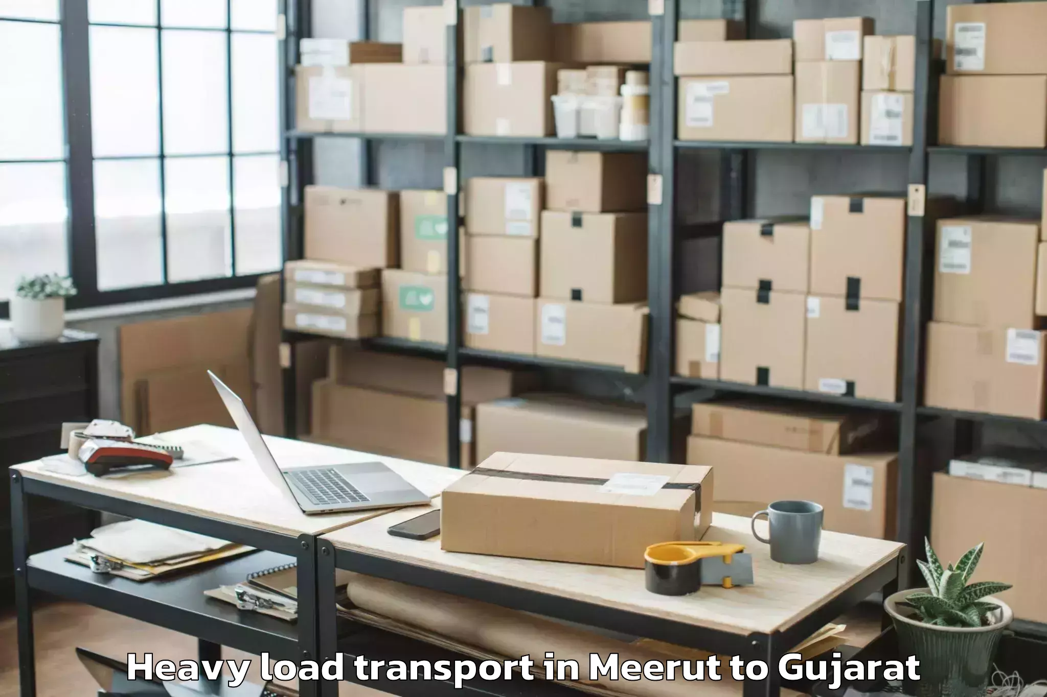 Book Meerut to Shivrajpur Heavy Load Transport Online